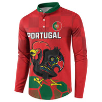 Custom Portugal Football Button Sweatshirt Barcelos Rooster Mascot Dynamic Style