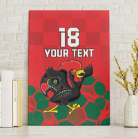 Custom Portugal Football Canvas Wall Art Barcelos Rooster Mascot Dynamic Style