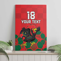 Custom Portugal Football Canvas Wall Art Barcelos Rooster Mascot Dynamic Style