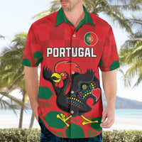 Custom Portugal Football Hawaiian Shirt Barcelos Rooster Mascot Dynamic Style