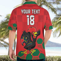 Custom Portugal Football Hawaiian Shirt Barcelos Rooster Mascot Dynamic Style