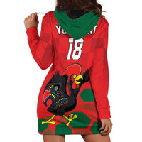 Custom Portugal Football Hoodie Dress Barcelos Rooster Mascot Dynamic Style