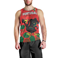 Custom Portugal Football Men Tank Top Barcelos Rooster Mascot Dynamic Style