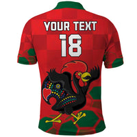 Custom Portugal Football Polo Shirt Barcelos Rooster Mascot Dynamic Style
