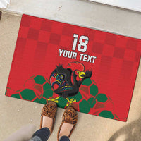 Custom Portugal Football Rubber Doormat Barcelos Rooster Mascot Dynamic Style