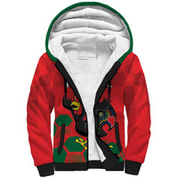 Custom Portugal Football Sherpa Hoodie Barcelos Rooster Mascot Dynamic Style