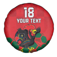 Custom Portugal Football Spare Tire Cover Barcelos Rooster Mascot Dynamic Style