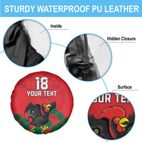 Custom Portugal Football Spare Tire Cover Barcelos Rooster Mascot Dynamic Style