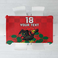 Custom Portugal Football Tablecloth Barcelos Rooster Mascot Dynamic Style