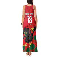 Custom Portugal Football Tank Maxi Dress Barcelos Rooster Mascot Dynamic Style
