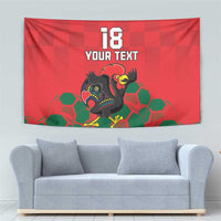 Custom Portugal Football Tapestry Barcelos Rooster Mascot Dynamic Style