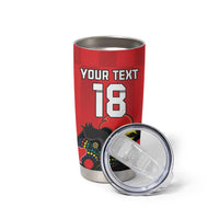 Custom Portugal Football Tumbler Cup Barcelos Rooster Mascot Dynamic Style