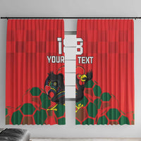 Custom Portugal Football Window Curtain Barcelos Rooster Mascot Dynamic Style