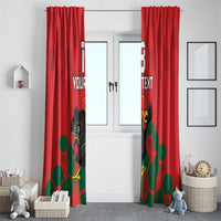 Custom Portugal Football Window Curtain Barcelos Rooster Mascot Dynamic Style