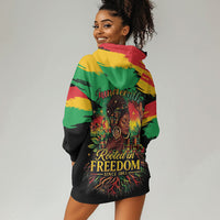 Juneteenth Rooted in Freedom Hoodie Dress Black Pride African Queen