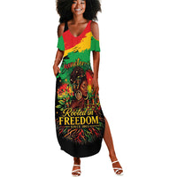 Juneteenth Rooted in Freedom Summer Maxi Dress Black Pride African Queen