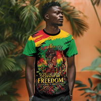 Juneteenth Rooted in Freedom T shirt Black Pride African Queen