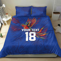 Haiti Heritage Football 2026 Custom Bedding Set Hispaniolan Trogon Bird