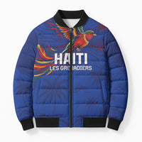 Haiti Heritage Football 2026 Custom Bomber Puffer Jacket Hispaniolan Trogon Bird