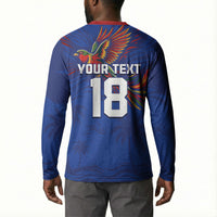 Haiti Heritage Football 2026 Custom Button Sweatshirt Hispaniolan Trogon Bird