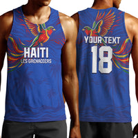 Haiti Heritage Football 2026 Custom Men Tank Top Hispaniolan Trogon Bird