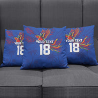 Haiti Heritage Football 2026 Custom Pillow Cover Hispaniolan Trogon Bird