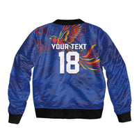 Haiti Heritage Football 2026 Custom Sleeve Zip Bomber Jacket Hispaniolan Trogon Bird