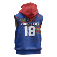 Haiti Heritage Football 2026 Custom Sleeveless Hoodie Hispaniolan Trogon Bird