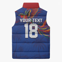 Haiti Heritage Football 2026 Custom Sleeveless Puffer Jacket Hispaniolan Trogon Bird