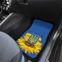 Ukraine Sunflower Peace Sign Car Mats With Folk Patterns - Wonder Print Shop