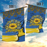 Ukraine Sunflower Peace Sign Garden Flag With Folk Patterns - Wonder Print Shop