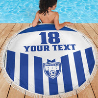 Custom Honduras Football Beach Blanket Los Catrachos Sporty Style - Wonder Print Shop
