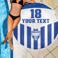 Custom Honduras Football Beach Blanket Los Catrachos Sporty Style - Wonder Print Shop