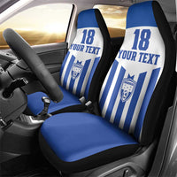 Custom Honduras Football Car Seat Cover Los Catrachos Sporty Style - Wonder Print Shop