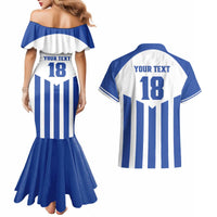 Custom Honduras Football Couples Matching Mermaid Dress and Hawaiian Shirt Los Catrachos Sporty Style - Wonder Print Shop