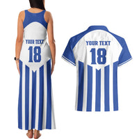 Custom Honduras Football Couples Matching Tank Maxi Dress and Hawaiian Shirt Los Catrachos Sporty Style - Wonder Print Shop