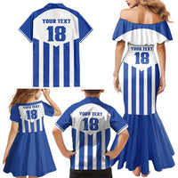 Custom Honduras Football Family Matching Mermaid Dress and Hawaiian Shirt Los Catrachos Sporty Style - Wonder Print Shop