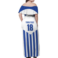 Custom Honduras Football Family Matching Off Shoulder Maxi Dress and Hawaiian Shirt Los Catrachos Sporty Style - Wonder Print Shop