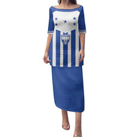 Custom Honduras Football Family Matching Puletasi and Hawaiian Shirt Los Catrachos Sporty Style - Wonder Print Shop