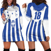 Custom Honduras Football Hoodie Dress Los Catrachos Sporty Style - Wonder Print Shop