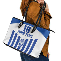 Custom Honduras Football Leather Tote Bag Los Catrachos Sporty Style - Wonder Print Shop
