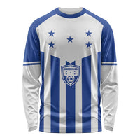 Custom Honduras Football Long Sleeve Shirt Los Catrachos Sporty Style - Wonder Print Shop