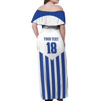 Custom Honduras Football Off Shoulder Maxi Dress Los Catrachos Sporty Style - Wonder Print Shop