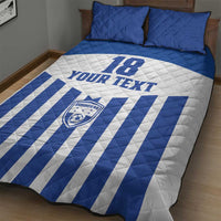 Custom Honduras Football Quilt Bed Set Los Catrachos Sporty Style - Wonder Print Shop