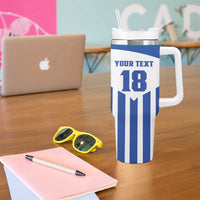 Custom Honduras Football Tumbler With Handle Los Catrachos Sporty Style - Wonder Print Shop