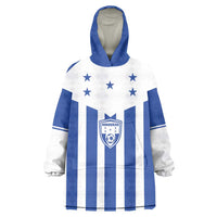Custom Honduras Football Wearable Blanket Hoodie Los Catrachos Sporty Style - Wonder Print Shop