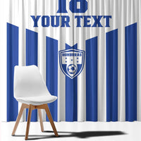 Custom Honduras Football Window Curtain Los Catrachos Sporty Style - Wonder Print Shop