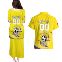 Custom Colombia Football Couples Matching Puletasi and Hawaiian Shirt Go Champions Unique Style - Wonder Print Shop