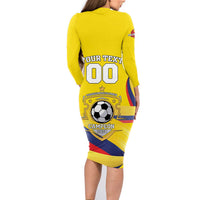 Custom Colombia Football Family Matching Long Sleeve Bodycon Dress and Hawaiian Shirt Go Champions Unique Style - Wonder Print Shop