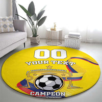 Custom Colombia Football Round Carpet Go Champions Unique Style